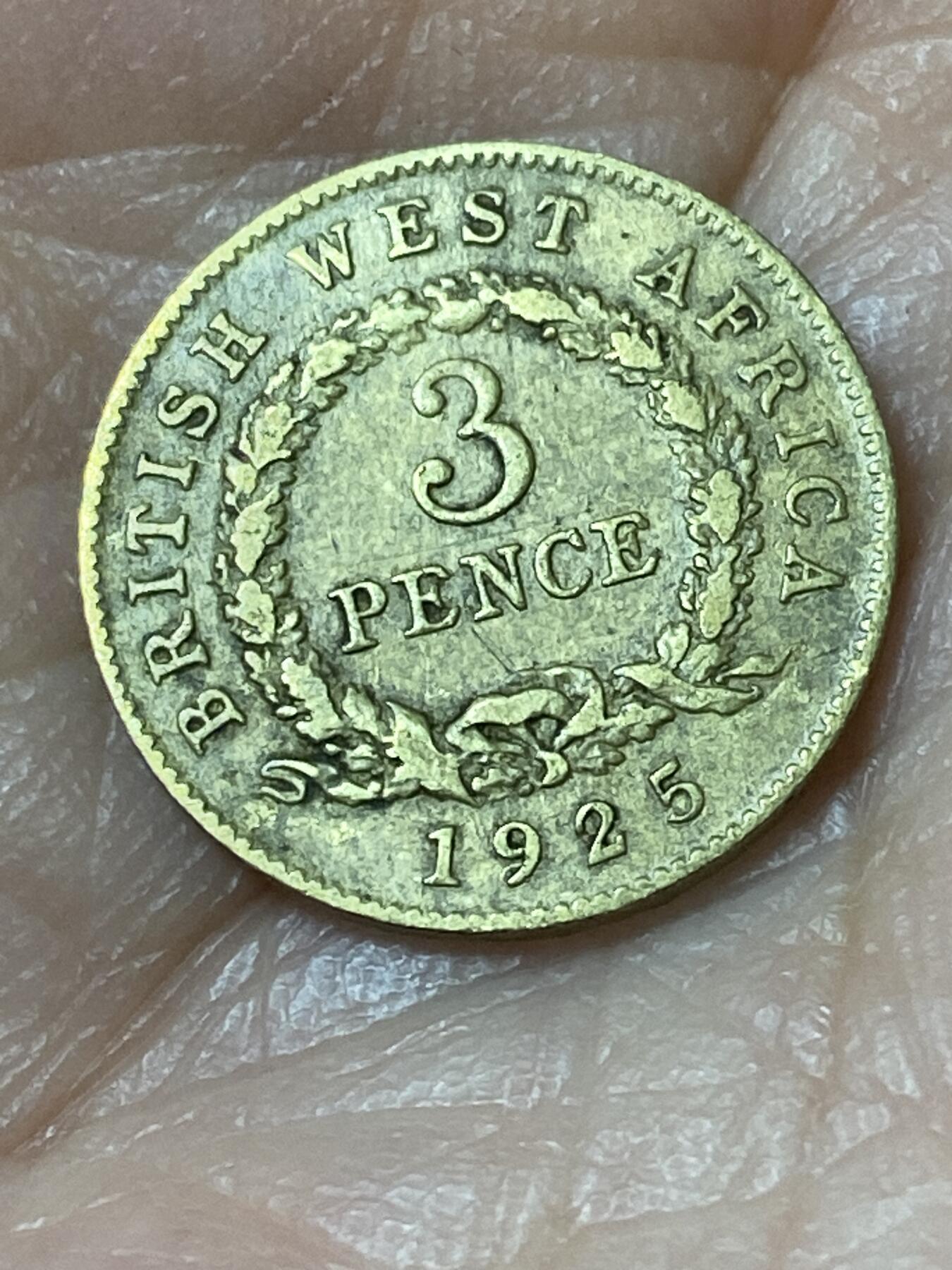 2026年第二十四场(总第一百九十三场）外国好品散币场(免佣金) 英属西非1925年3便士(乔治五世第三版)