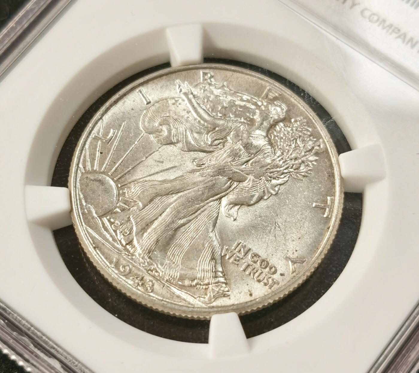 “福币呈祥”新年甄品场（直播拍卖）甄臻铺-世界币章拍卖（第50期），送拍享返佣金等优惠多多 NGC-MS64 美国1943行走女神半美元银币