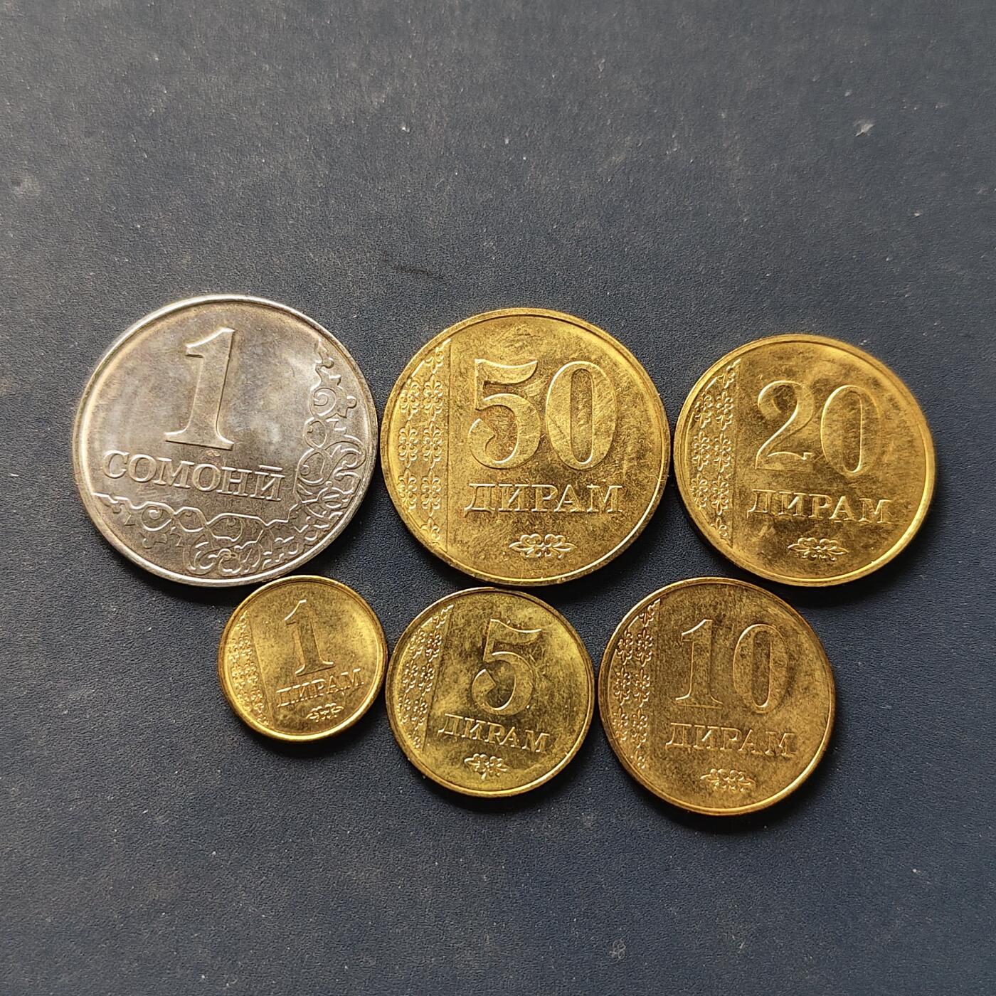 【全场包邮】纯粹捡漏拍502场 塔吉克斯坦2011年清年份6枚套币