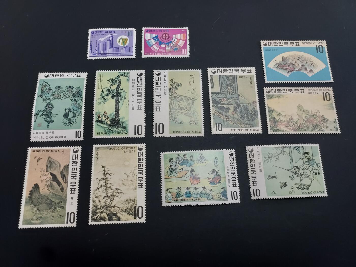 博彦收藏   2月28日 8点邮票专场 全场包邮 韩国新票一组，上品