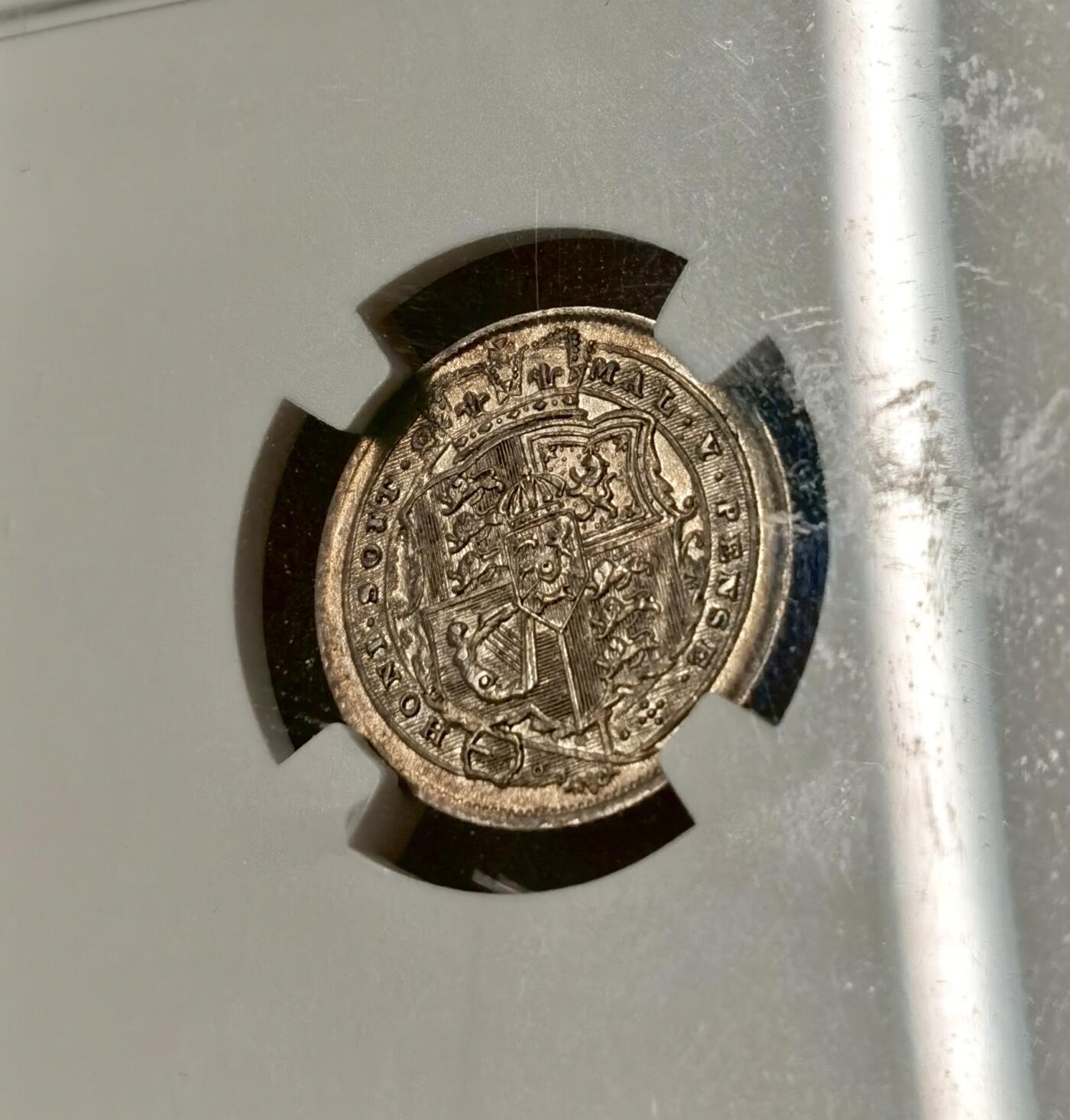 “福币呈祥”新年甄品场（直播拍卖）甄臻铺-世界币章拍卖（第50期），送拍享返佣金等优惠多多 NGC-MS62  英国1816年乔治三世牛头6便士 黄油包浆