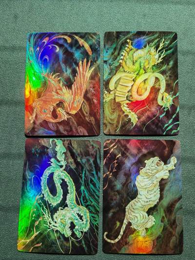 周四第100期阳大大卡牌拍卖第100期（持续收拍品，周六晚上九点截拍，进群福利早知道） - 【四相】很漂亮的四相 彩闪4张