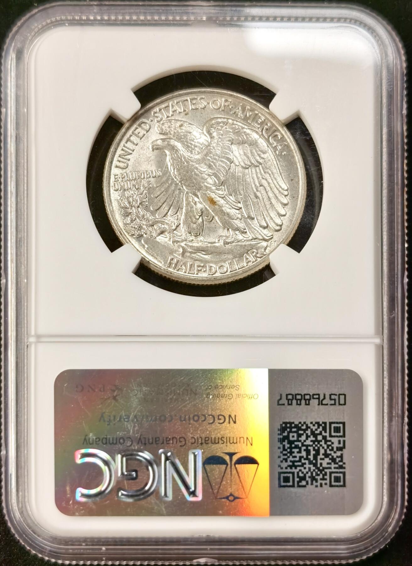 “福币呈祥”新年甄品场（直播拍卖）甄臻铺-世界币章拍卖（第50期），送拍享返佣金等优惠多多 NGC-MS64 美国1943行走女神半美元银币