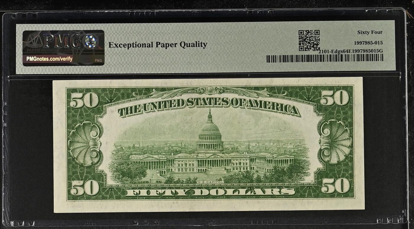 【礼羽收藏】🌏世界钱币拍卖125期  【Richmond首发冠A 深绿色Dark Green】1928A年 50美 PMG64EPQ