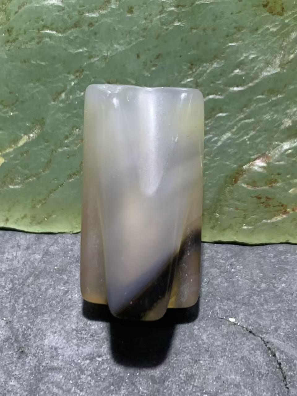 高玉化巴西玛瑙通货蛇节珠一个