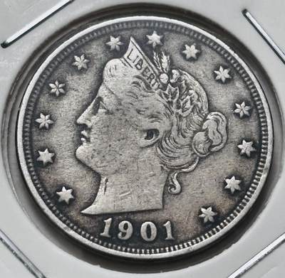 【金马踏春，泉马奔腾】2026 年新年贺岁场，（定于年初五接财神截拍）祝各位老板马到成功，马上有钱，愿岁岁平安喜乐顺遂 - 少见好品 1901 年美国自由头 5 美分，带美分版，第四版本