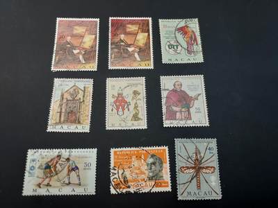 博彦收藏   2月28日 8点邮票专场 全场包邮 - 澳门 旧票9套 个别瑕疵，大部分上品