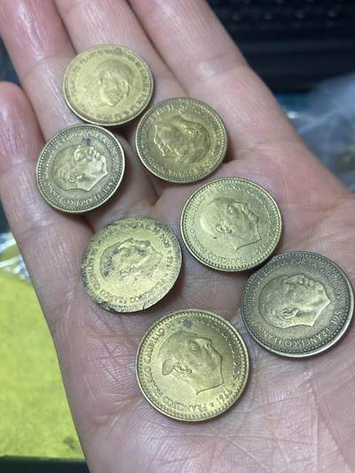 2026年第二十四场(总第一百九十三场）外国好品散币场(免佣金) - 西班牙🇪🇸1比塞塔7枚：1966年47年53年