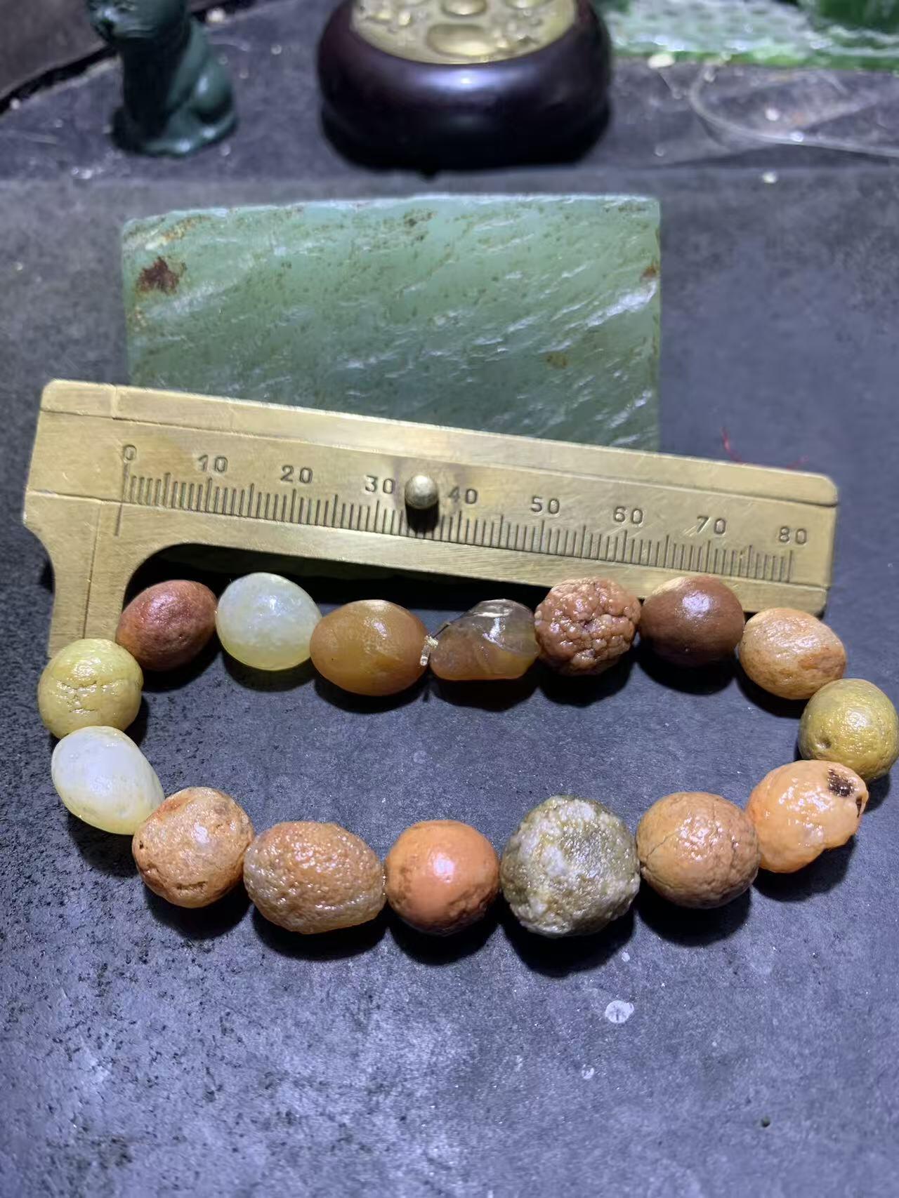 精美阿拉善多宝筋脉石原石手串一条，