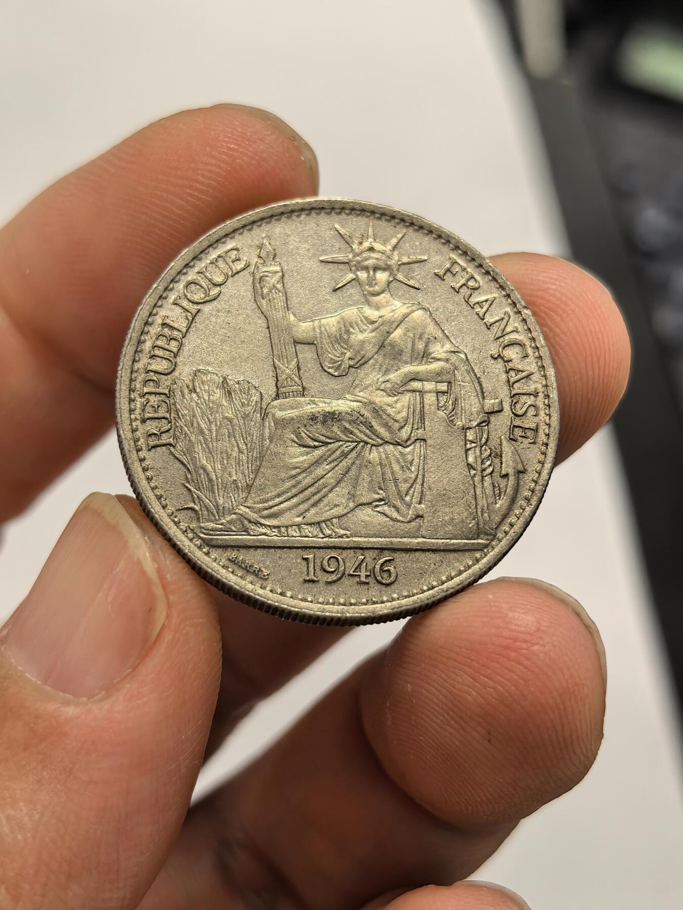 博洋堂蛇年收官专场暨第161期（全场包邮） 美品法属印支1946年坐洋50分-1