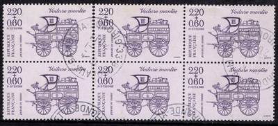 洪涛臻品批发群 精选邮票限时拍卖第1254期  - 法国 马车()邮票六联票 信销好品