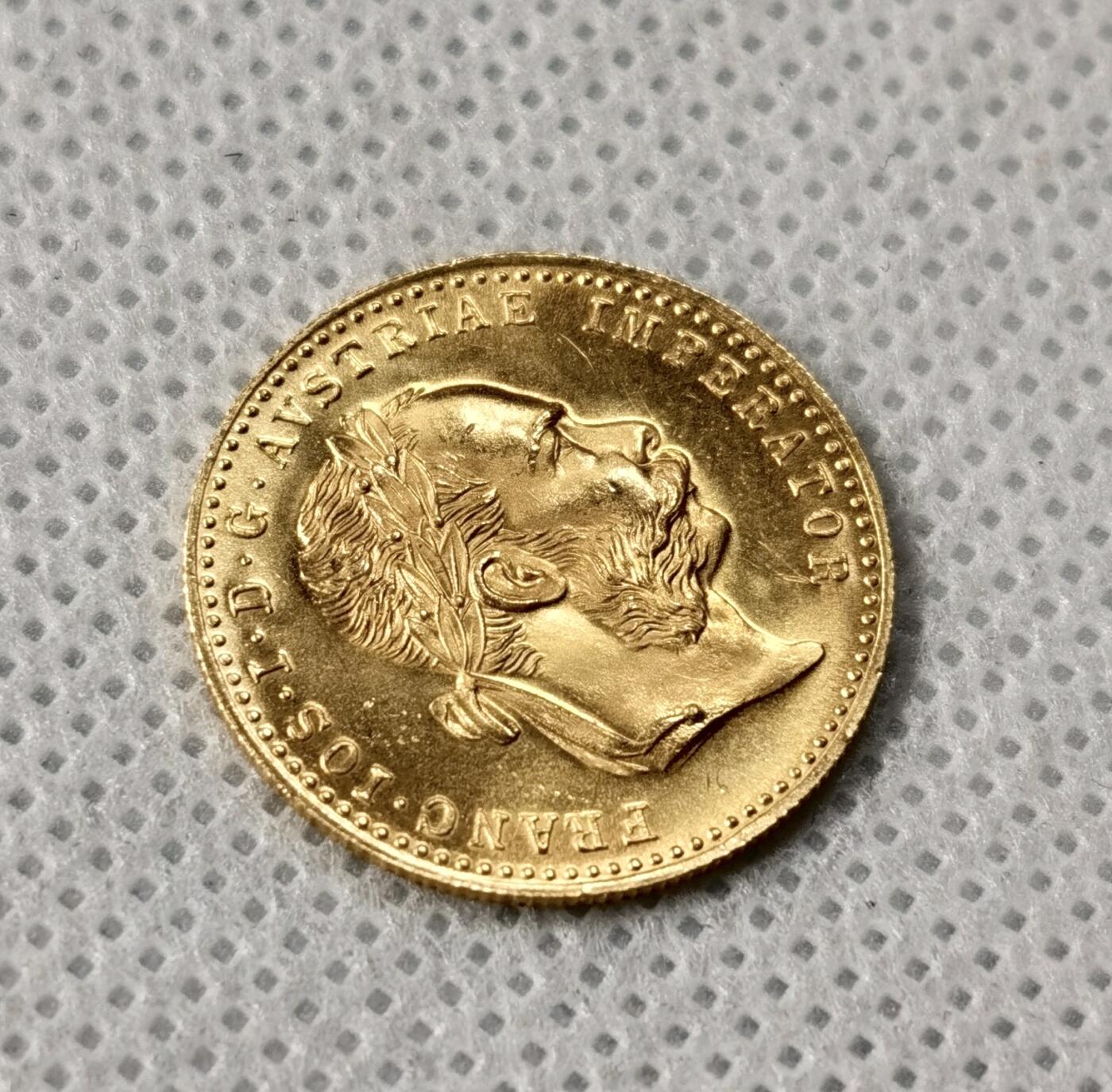 “福币呈祥”新年甄品场（直播拍卖）甄臻铺-世界币章拍卖（第50期），送拍享返佣金等优惠多多 奥地利 1915年 1杜卡特 弗朗茨·约瑟夫一世 金币 3.49g 986金