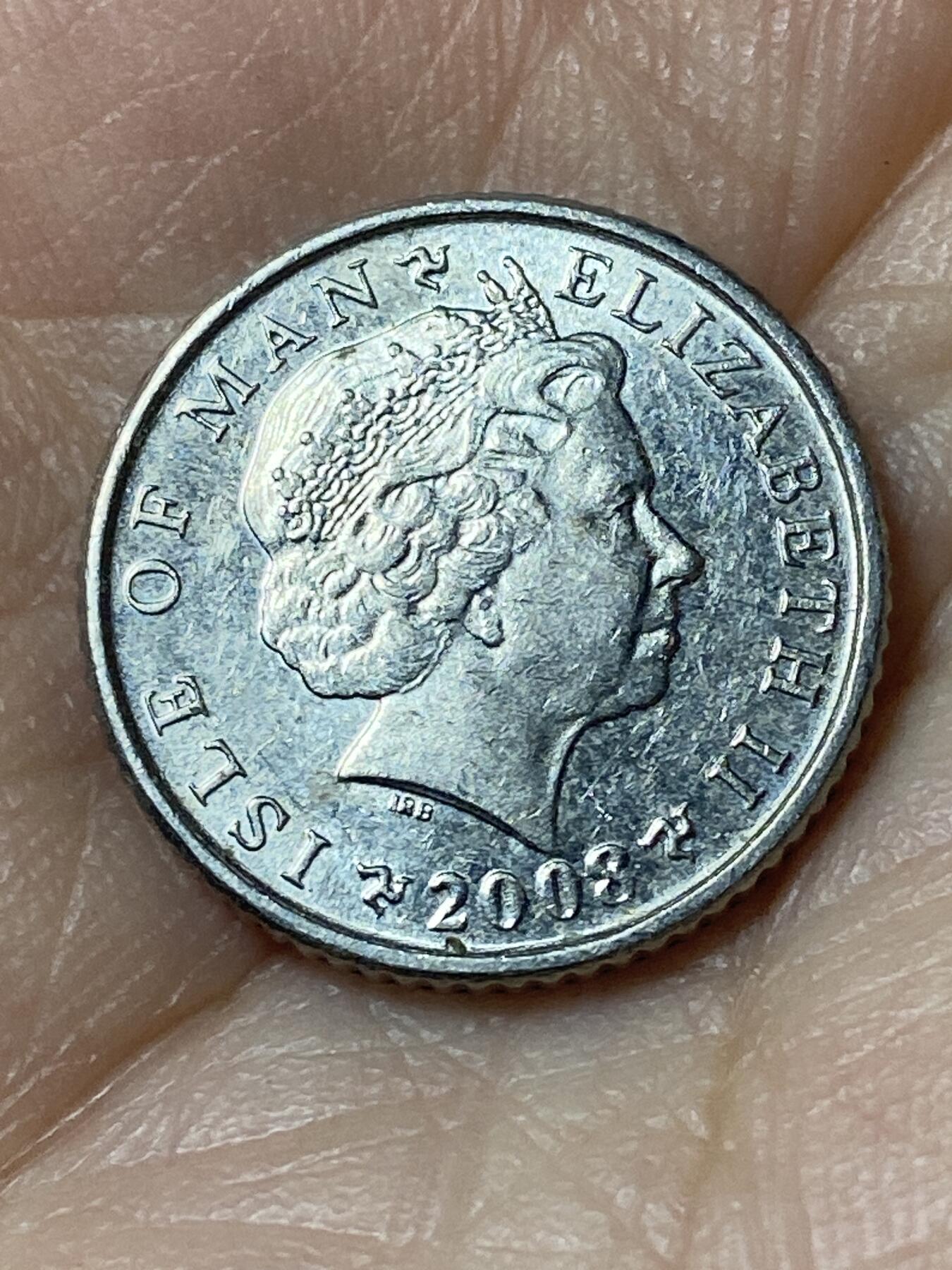 2026年第二十四场(总第一百九十三场）外国好品散币场(免佣金) 英属马恩岛🇮🇲2008年5便士(伊丽莎白二世老年第三套第一版，铜镍材质无磁版)