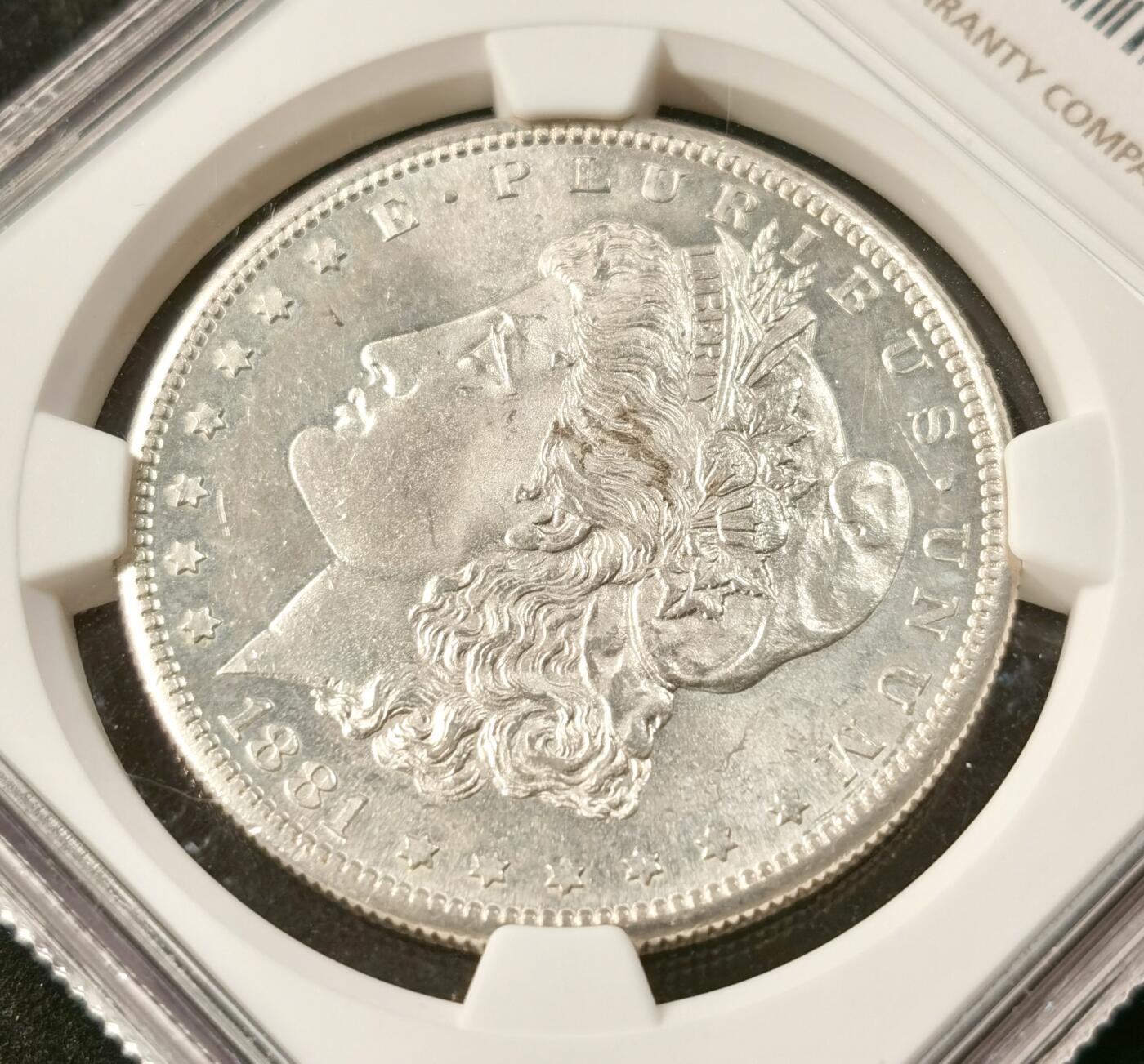 “福币呈祥”新年甄品场（直播拍卖）甄臻铺-世界币章拍卖（第50期），送拍享返佣金等优惠多多 NGC-MS64 美国1881年S版摩根一元银币