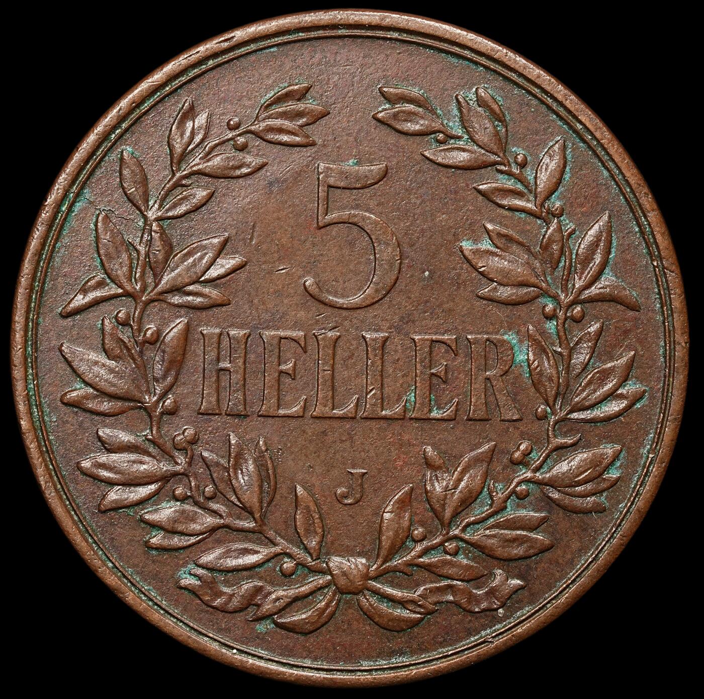 修遠堂世界钱币第105期，马年首拍 1909年德属东非5赫勒大铜币