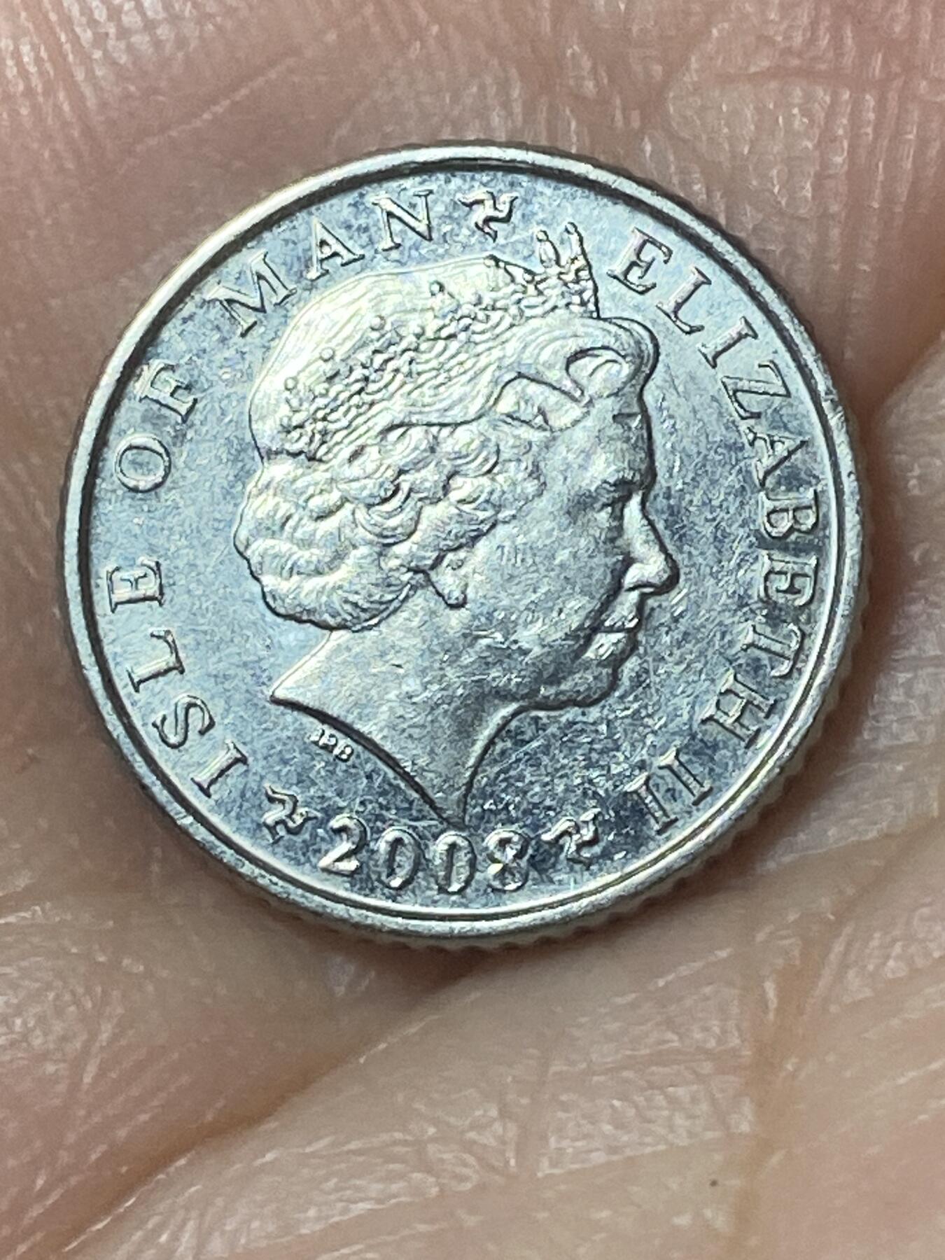 2026年第二十四场(总第一百九十三场）外国好品散币场(免佣金) 英属马恩岛🇮🇲2008年5便士(伊丽莎白二世老年第三套第一版，铜镍材质无磁版)