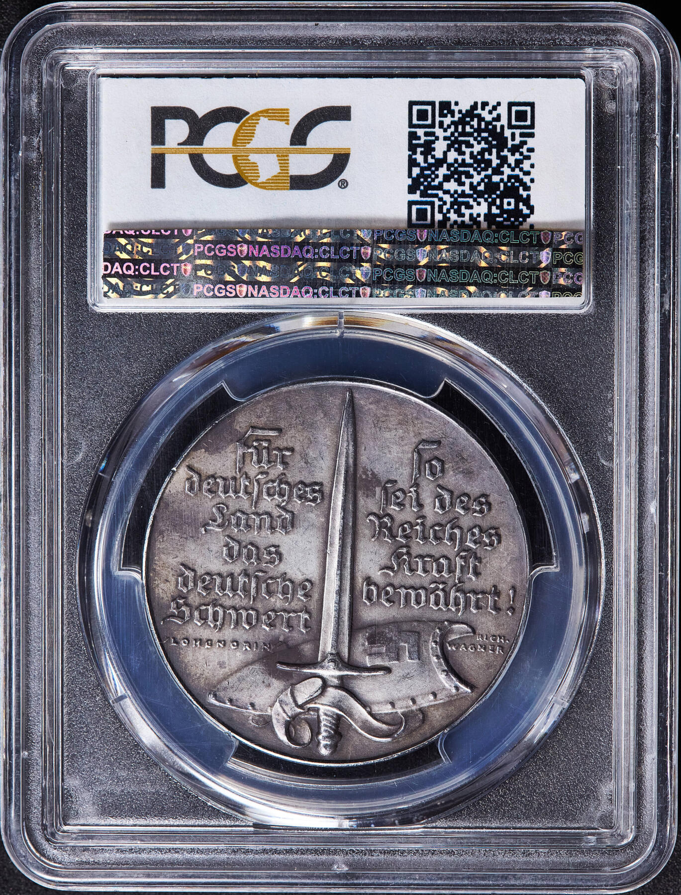 【俄甄集藏】马年新春第一拍 2026年(048)02-25星期三 晚 19:30 全场包邮 德国第三帝国1938年纪念《慕尼黑协定》入侵捷克斯洛伐克银章，PCGS SP63，原味老包浆，卡尔·哥茨名作，稀有品种