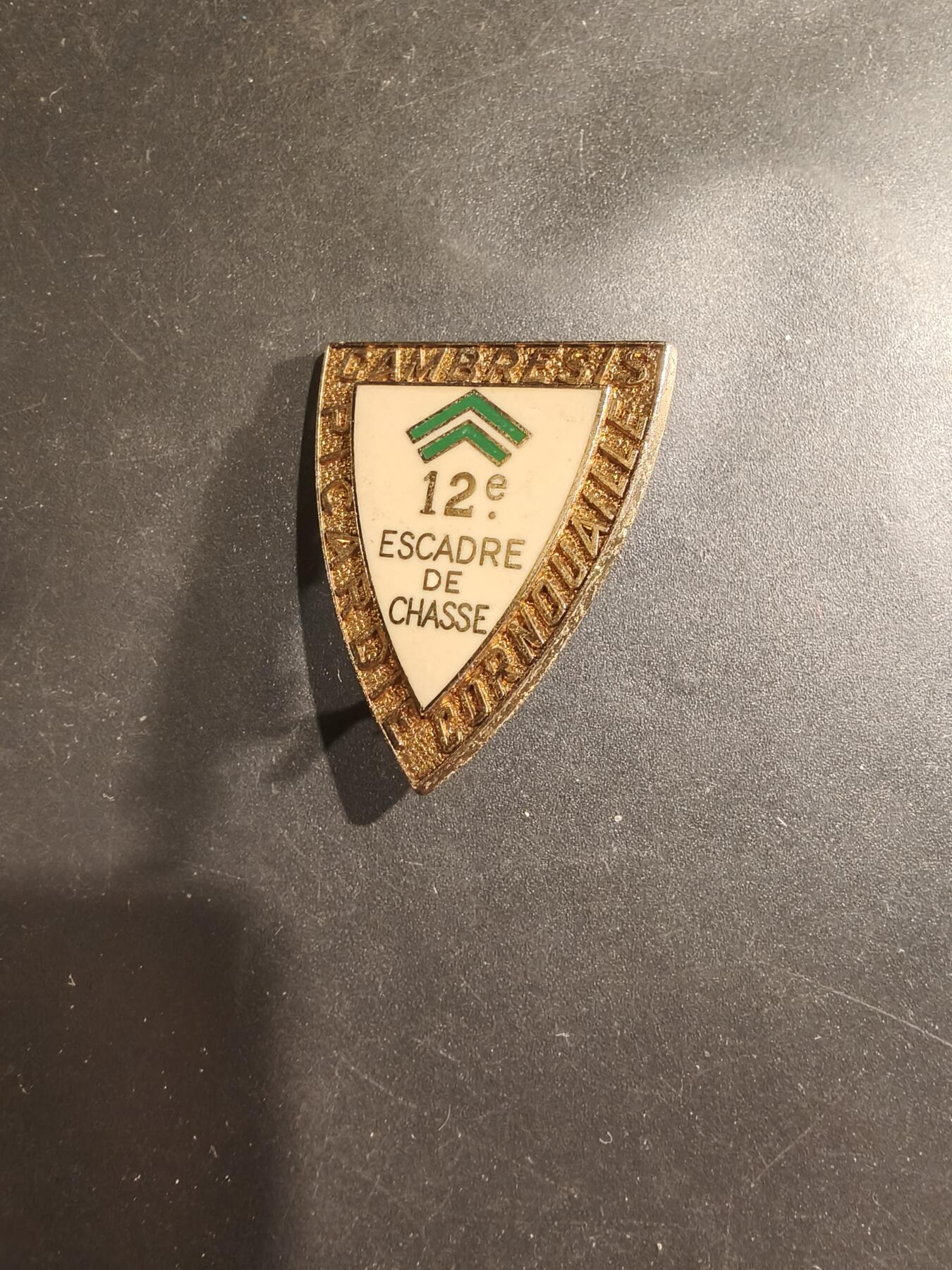 老王徽章第182期 法国空军第12战斗机联队证章      该联队于 1952 年 5 月在蒙德马桑（Mont-de-Marsan）成立，后长期驻扎在康布雷（Cambrai）基地