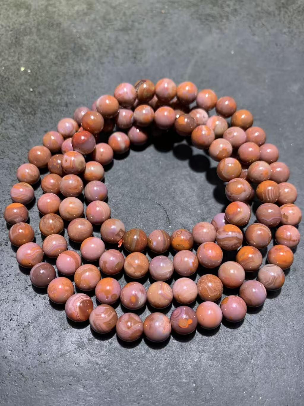 精美川料南红玛瑙紫罗兰108手串一条