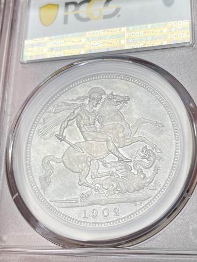 万国钱币拍卖第061期（马年首拍） PCGS PR63 1902英国爱德华七世精制马剑克朗 精制MATTE工艺天鹅绒五彩素描质感 顶级收藏品质