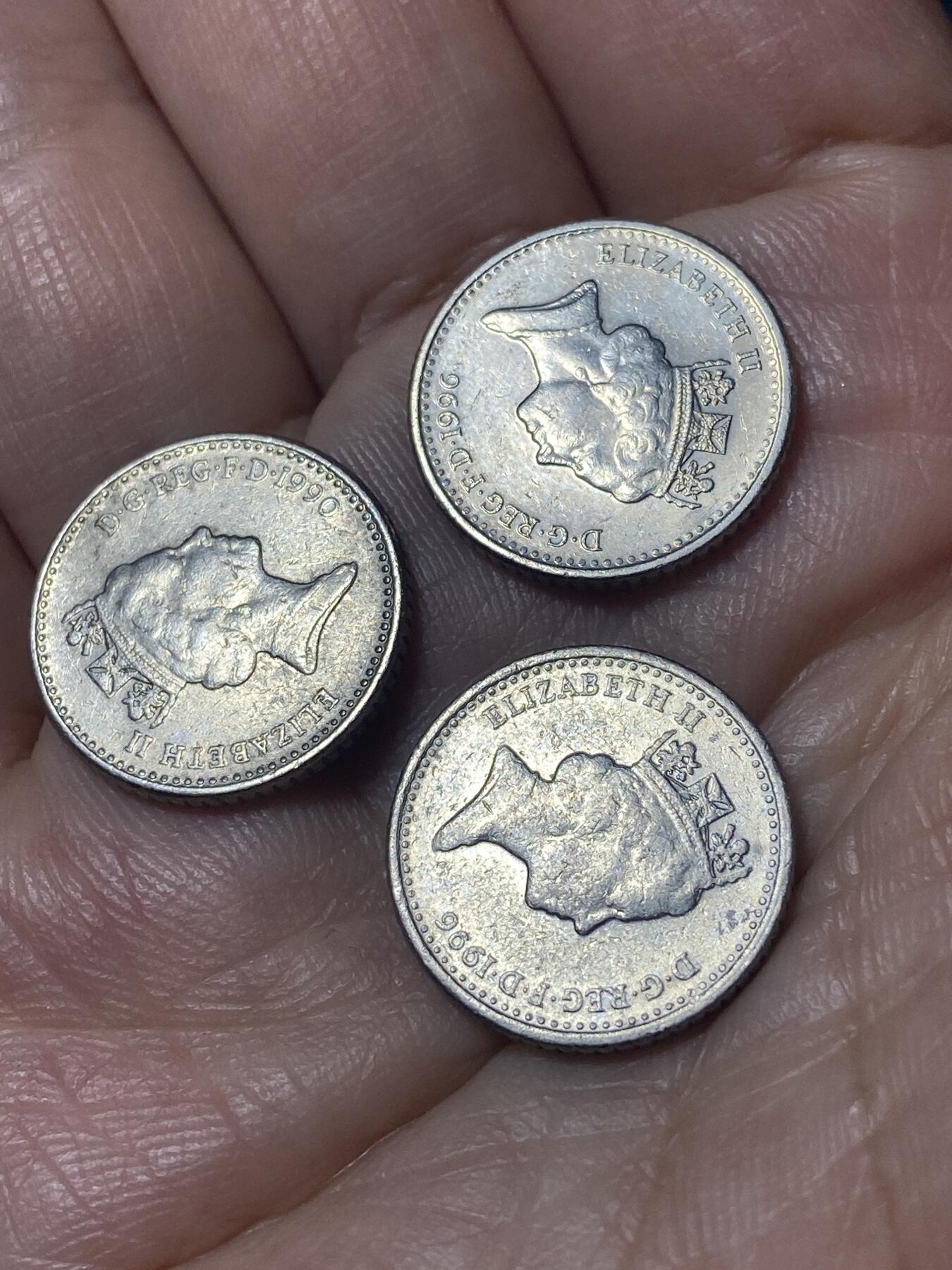 2026年第二十四场(总第一百九十三场）外国好品散币场(免佣金) 英国🇬🇧1990年96年5便士3枚