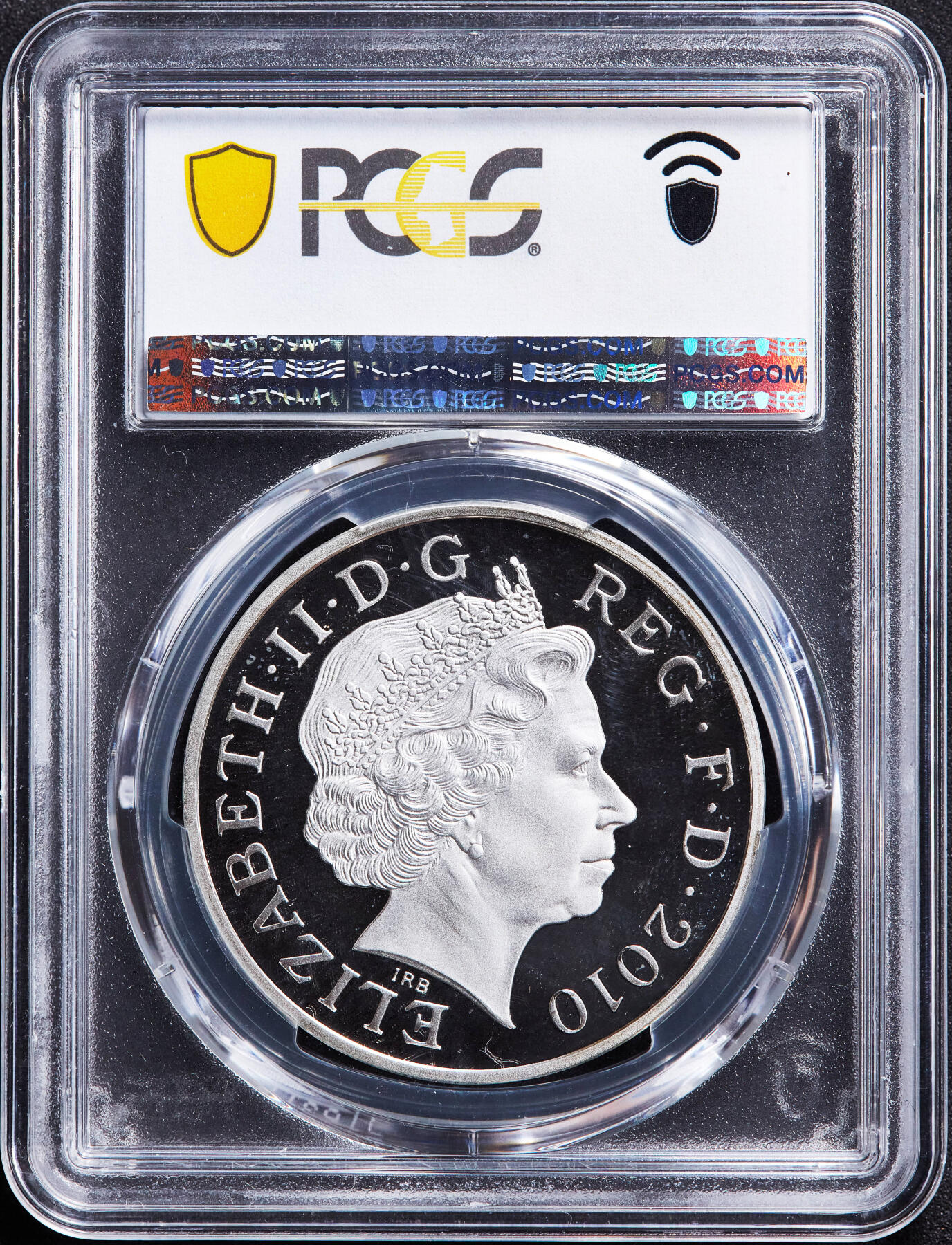 【俄甄集藏】马年新春第一拍 2026年(048)02-25星期三 晚 19:30 全场包邮 英国2010年伊拉莎白二世纪念君主制重建350周年5镑精制大银币，PCGS PR68DC，重28.28克，925银，发行量6518枚，少见品种