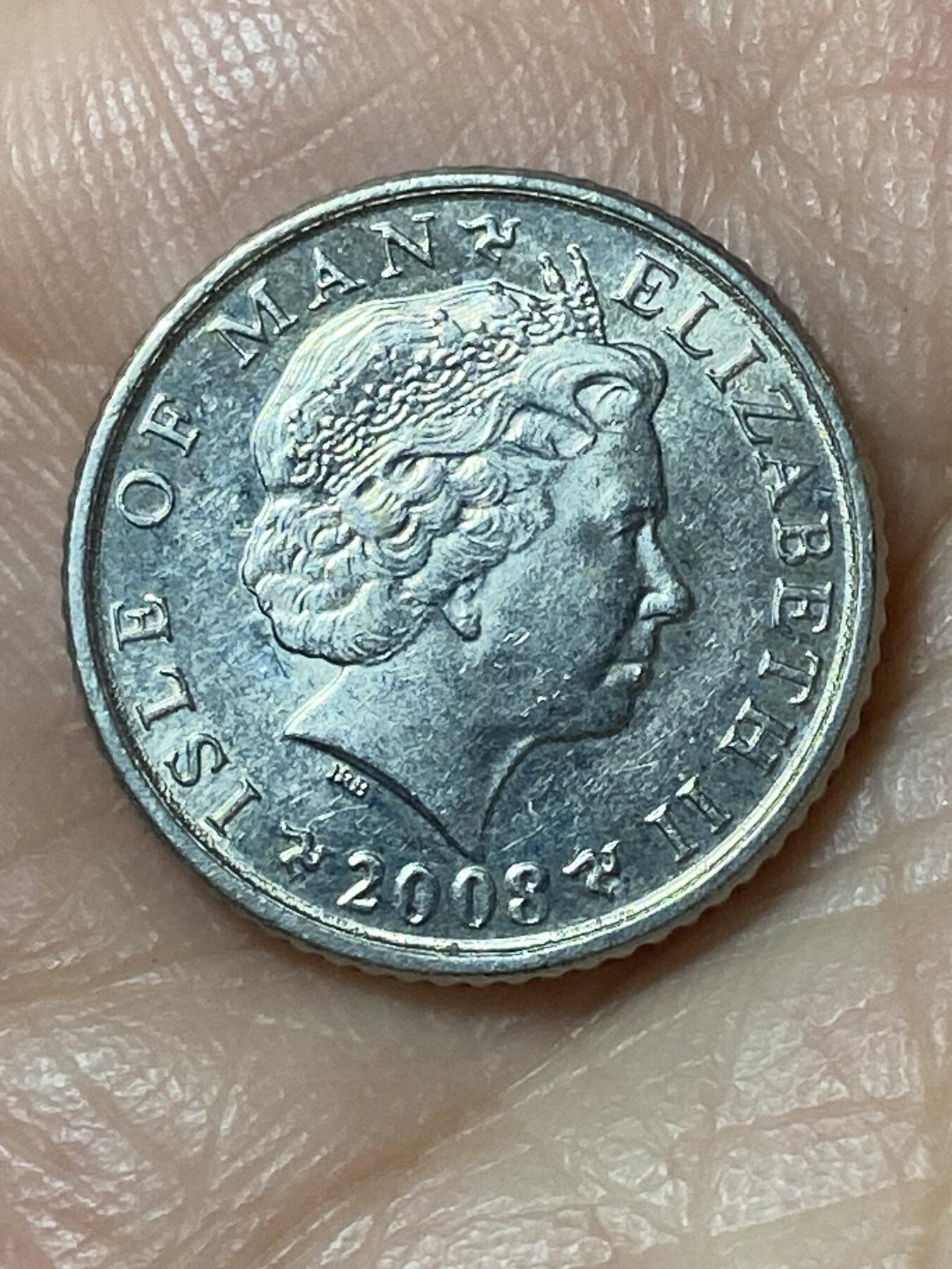 2026年第二十四场(总第一百九十三场）外国好品散币场(免佣金) 英属马恩岛🇮🇲2008年5便士(伊丽莎白二世老年第三套第一版，铜镍材质无磁版)