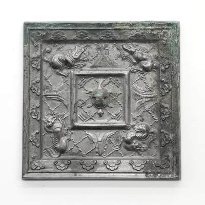 博洋堂蛇年收官专场暨第161期（全场包邮） - 现代工艺品铜镜，约14*14cm，重约750克