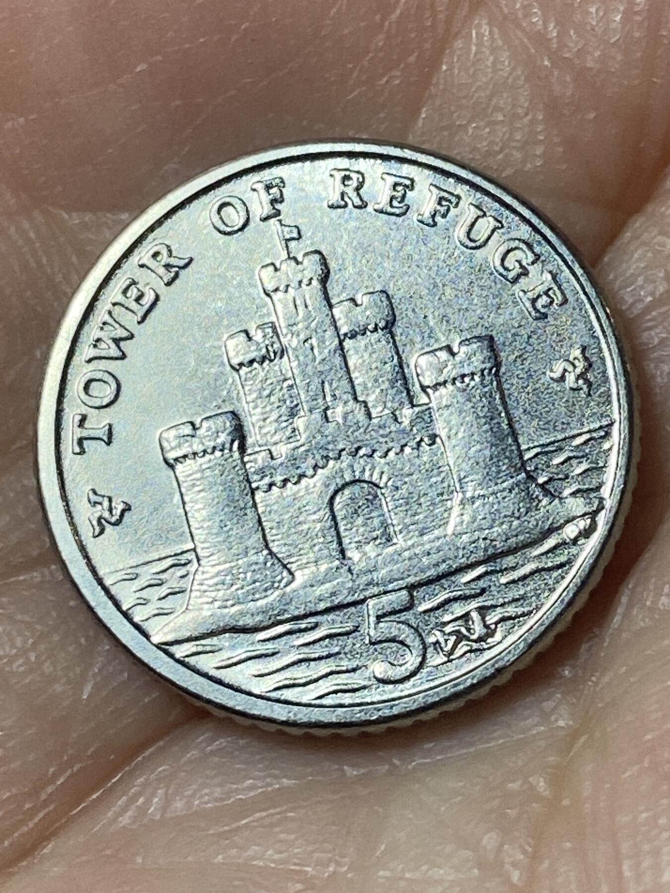 2026年第二十四场(总第一百九十三场）外国好品散币场(免佣金) 英属马恩岛🇮🇲2015年5便士(伊丽莎白二世老年第三套第二版，有磁版)