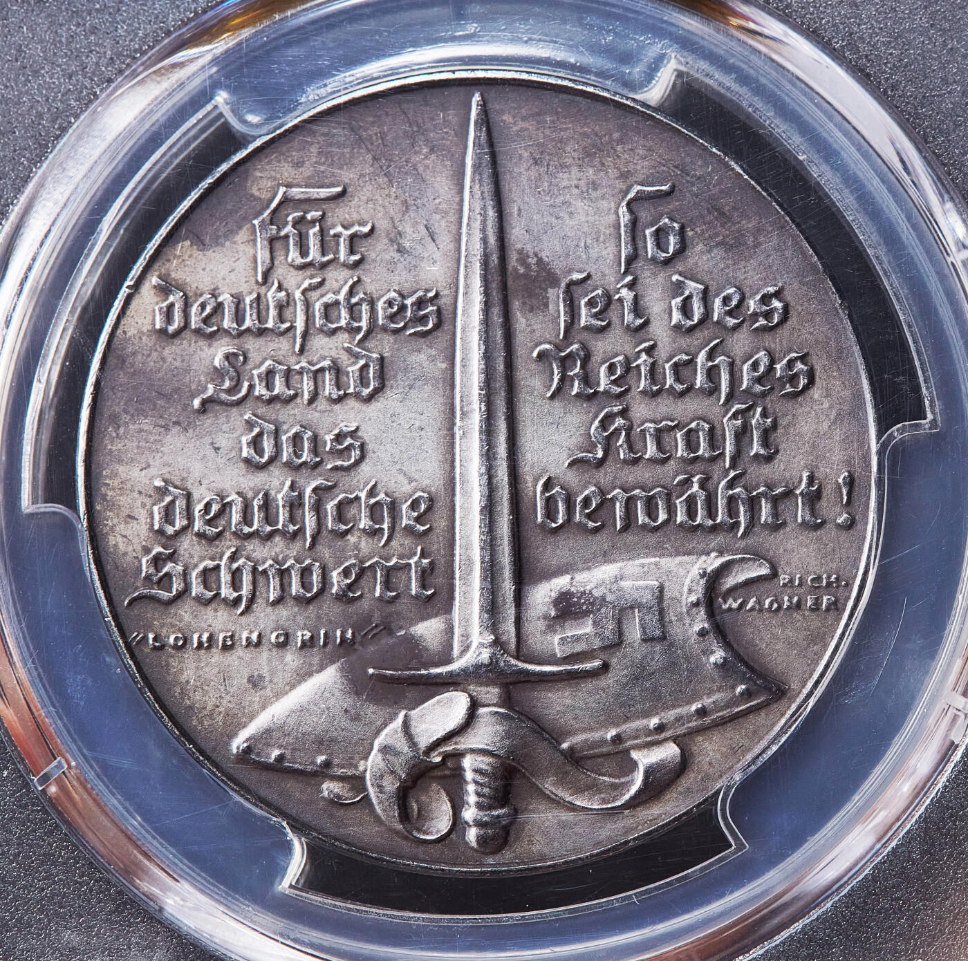 【俄甄集藏】马年新春第一拍 2026年(048)02-25星期三 晚 19:30 全场包邮 德国第三帝国1938年纪念《慕尼黑协定》入侵捷克斯洛伐克银章，PCGS SP63，原味老包浆，卡尔·哥茨名作，稀有品种