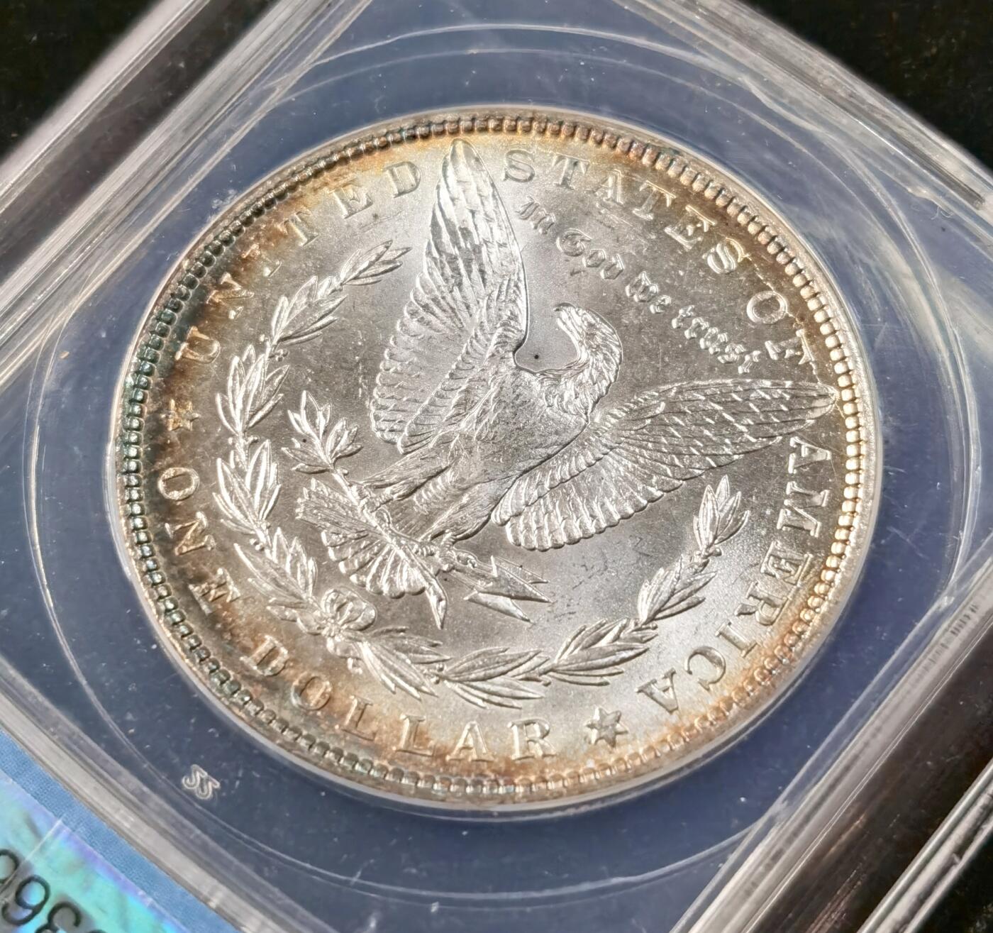 “福币呈祥”新年甄品场（直播拍卖）甄臻铺-世界币章拍卖（第50期），送拍享返佣金等优惠多多 ANACS-MS64 1887年美国摩根，老盒子，环彩极美