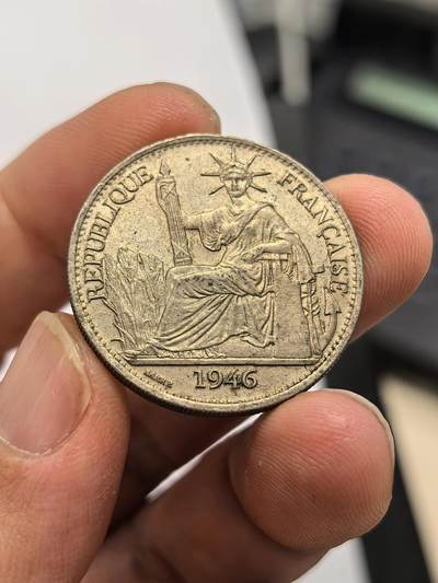 博洋堂蛇年收官专场暨第161期（全场包邮） - 美品法属印支1946年坐洋50分-2