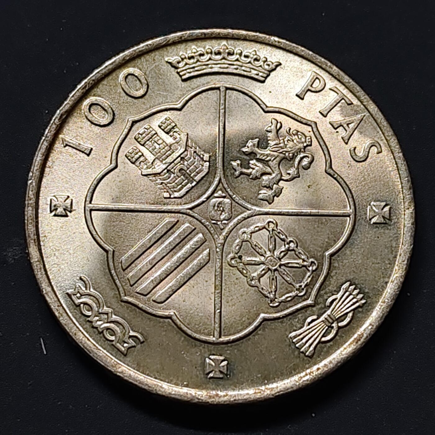 【全场包邮】纯粹捡漏拍503场 西班牙1966年佛朗哥100比塞塔银币【34毫米19克80%】