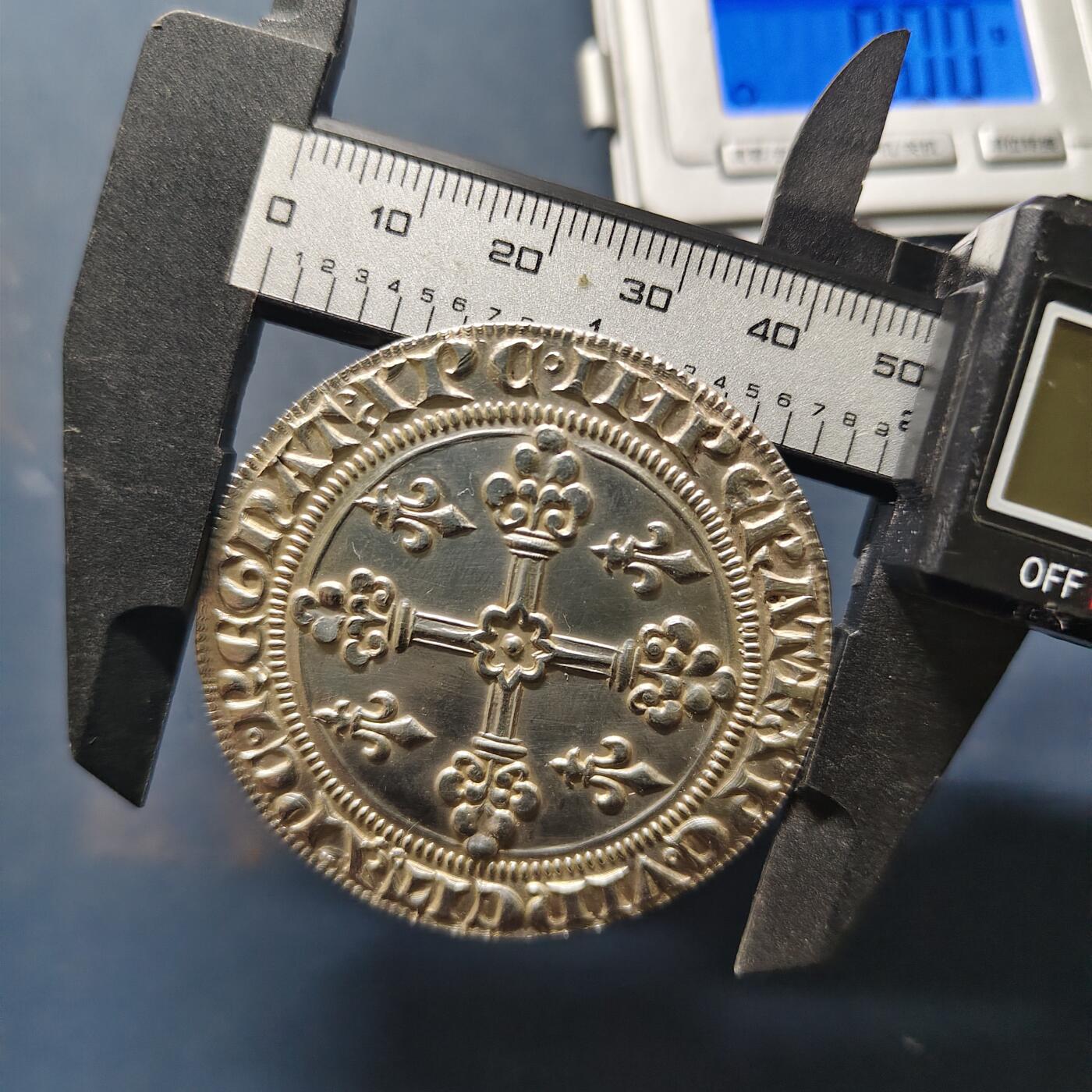 【全场包邮】纯粹捡漏拍503场 【银章·罕见】法国后铸复刻埃居大银章-量500