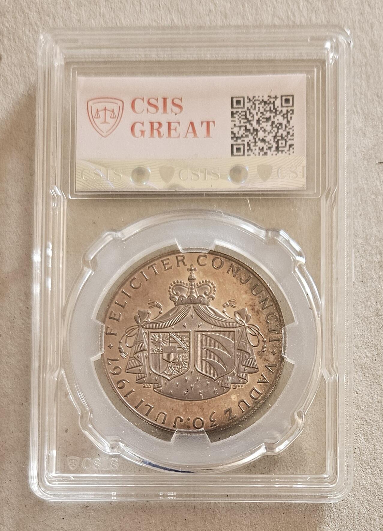 【币将精彩】世界钱币马年新春拍卖（2026-2-22） 列支敦士登1967年大公夫妇银章信泰评级