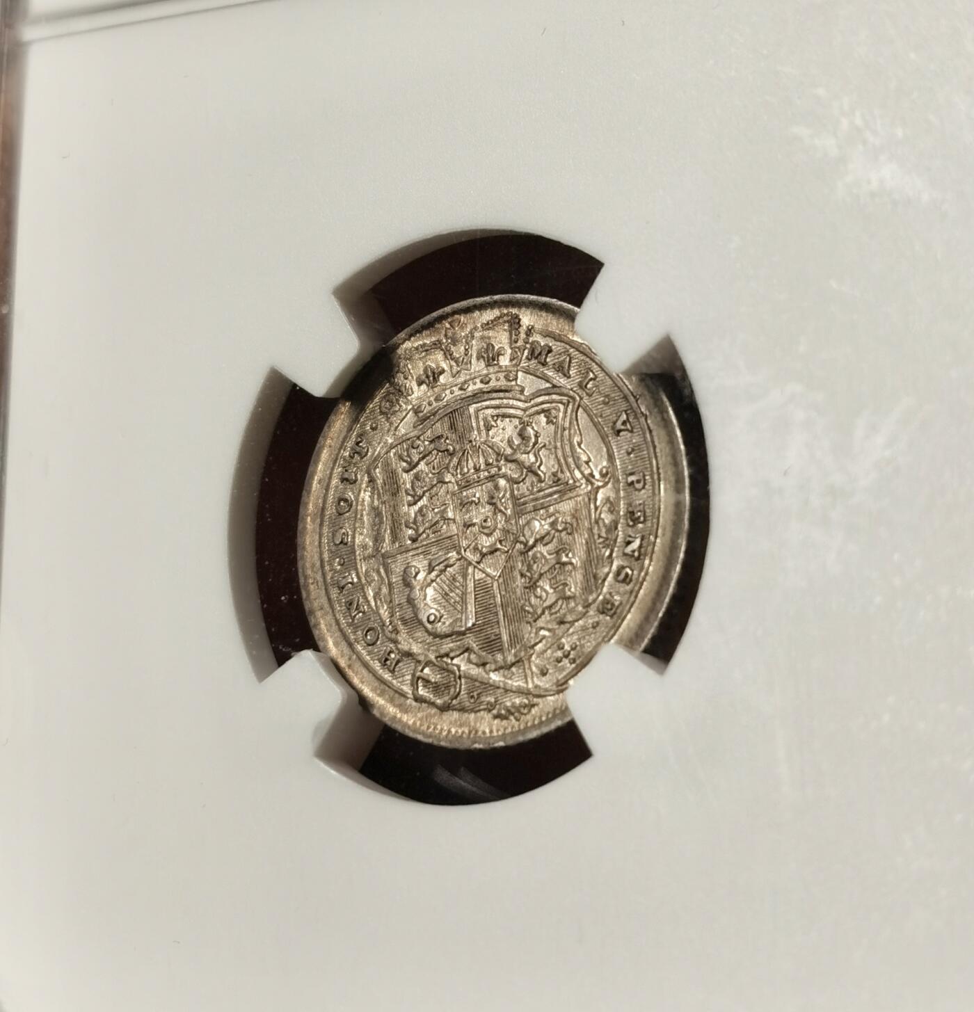 “福币呈祥”新年甄品场（直播拍卖）甄臻铺-世界币章拍卖（第50期），送拍享返佣金等优惠多多 NGC-MS62  英国1816年乔治三世牛头6便士 黄油包浆