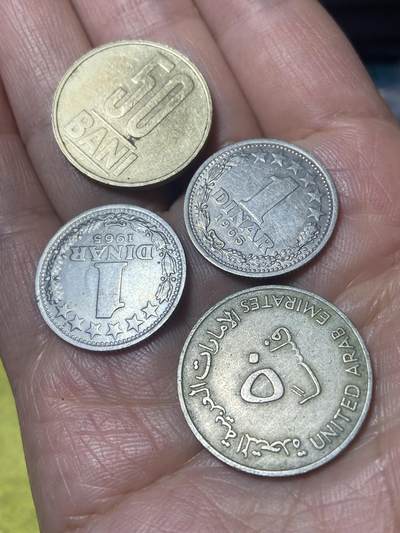 2026年第二十四场(总第一百九十三场）外国好品散币场(免佣金) - 各国散币4枚：罗马尼亚🇷🇴2009年50巴尼，南斯拉夫1965年1第纳尔，