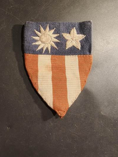 老王徽章第182期 - 美国二战中缅印战区臂章   棉线材质，底衬完整