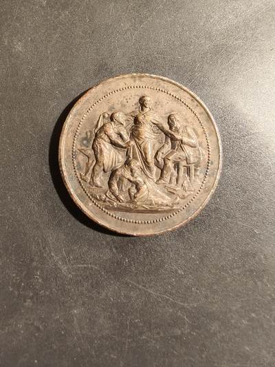 老王徽章第182期 - 法国国民学院纪念章    直径30mm    重量10.5g