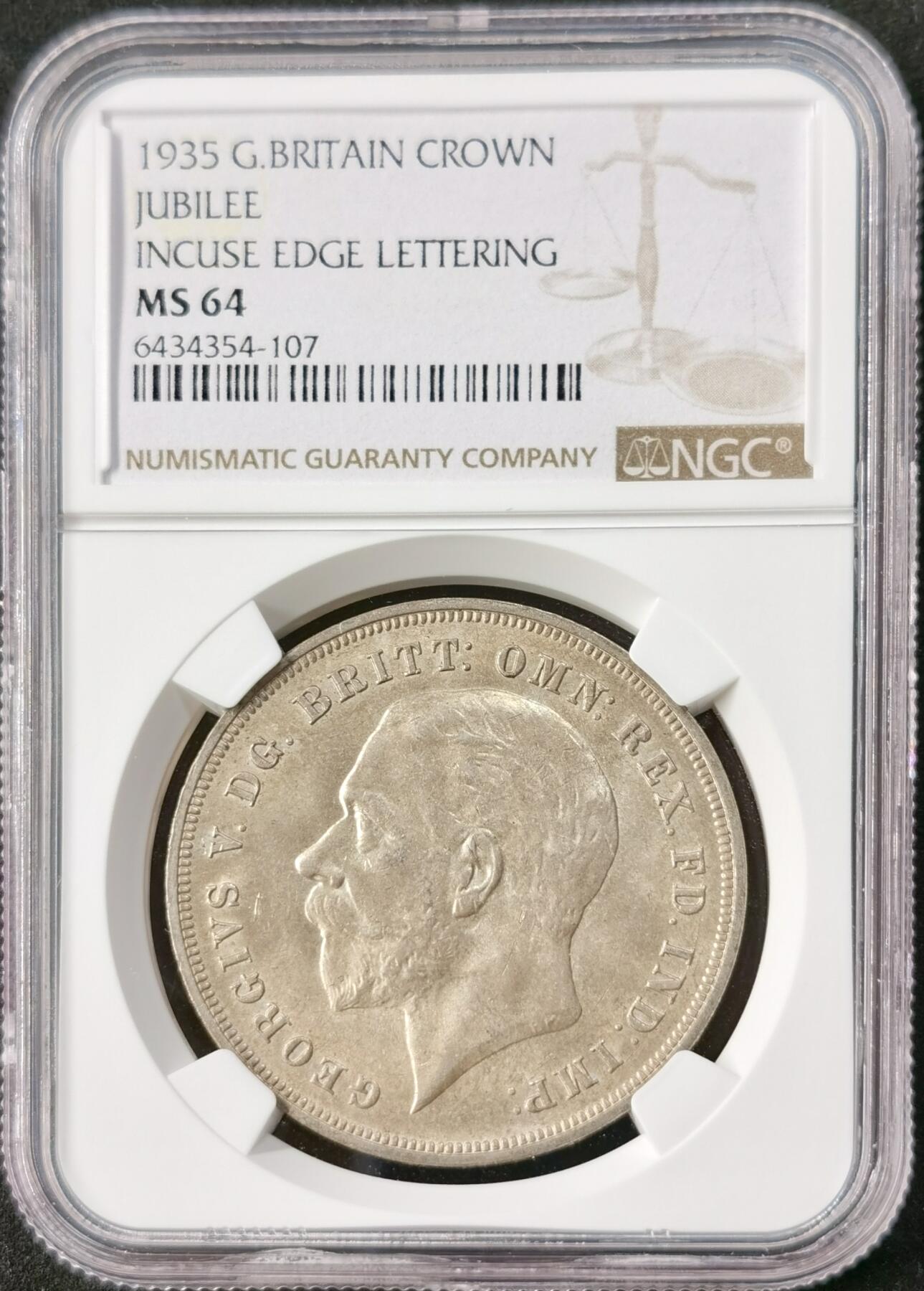 “福币呈祥”新年甄品场（直播拍卖）甄臻铺-世界币章拍卖（第50期），送拍享返佣金等优惠多多 NGC-MS64 1935年英国乔治五世木马剑，双面黄油包浆极美