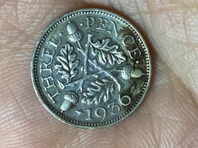 2026年第二十五场(总第一百九十四场）外国好品散币场(免佣金) - 英国🇬🇧1936年3便士银币(乔治五世逝世年，第三版关门年，500银)