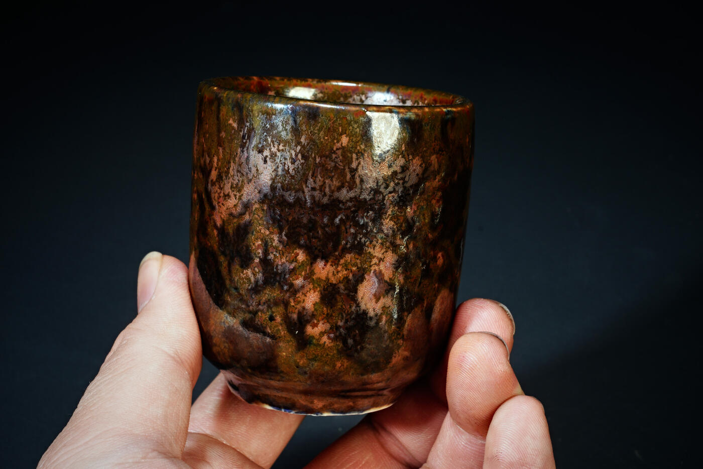 上海都达杂项专场三十一【全场包邮】  陨石杯子一对89-4