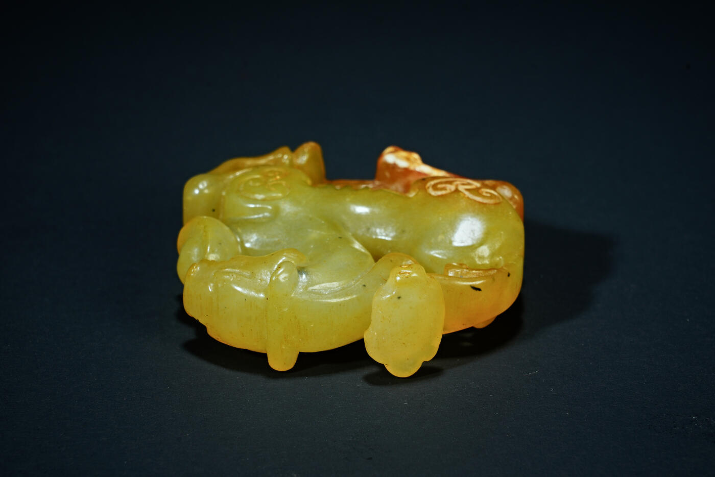 上海都达杂项专场三十一【全场包邮】  古玉马上如意手把件89-81