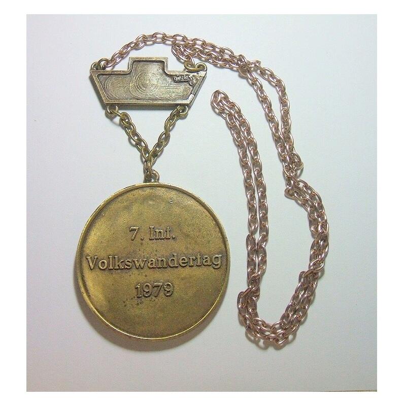 【艺术】德国艺术大章 狮鹿盾徽高浮雕精制超大铜章 带铭牌+项链 60MM 88克