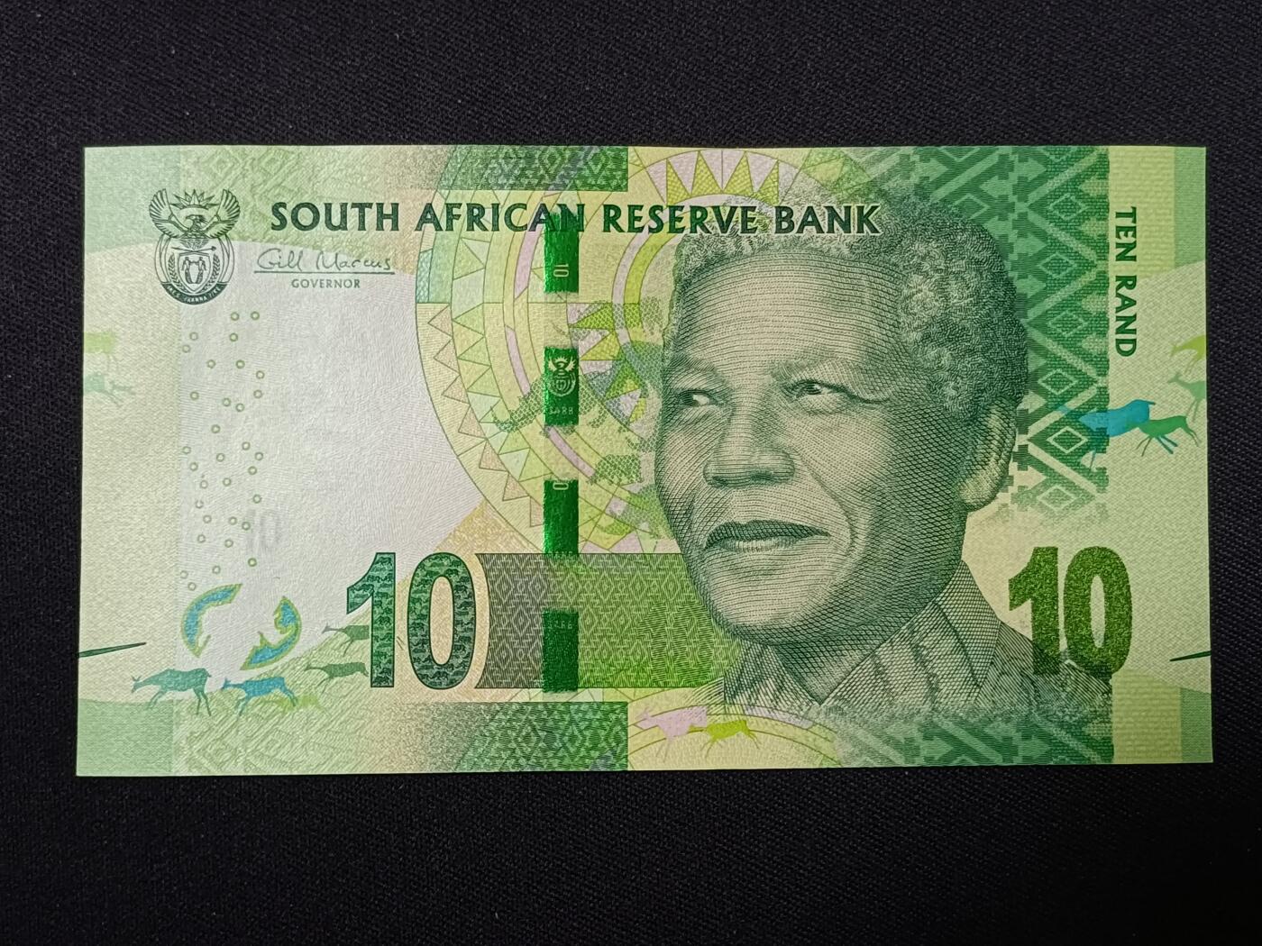 【游宝拍卖】丙午蛇马年第1期 南非-10兰特【曼德拉版 全新UNC 】