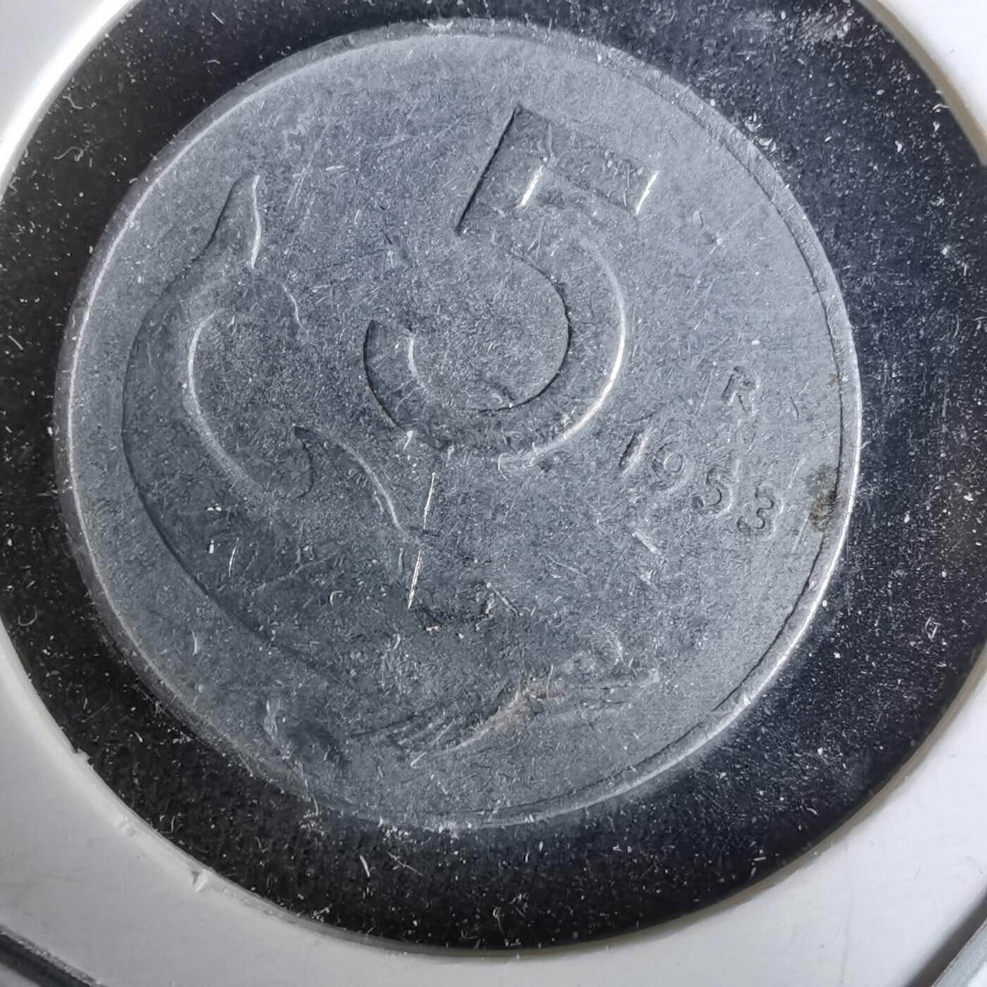 沼泽如烟--第993场 意大利1953年5里拉