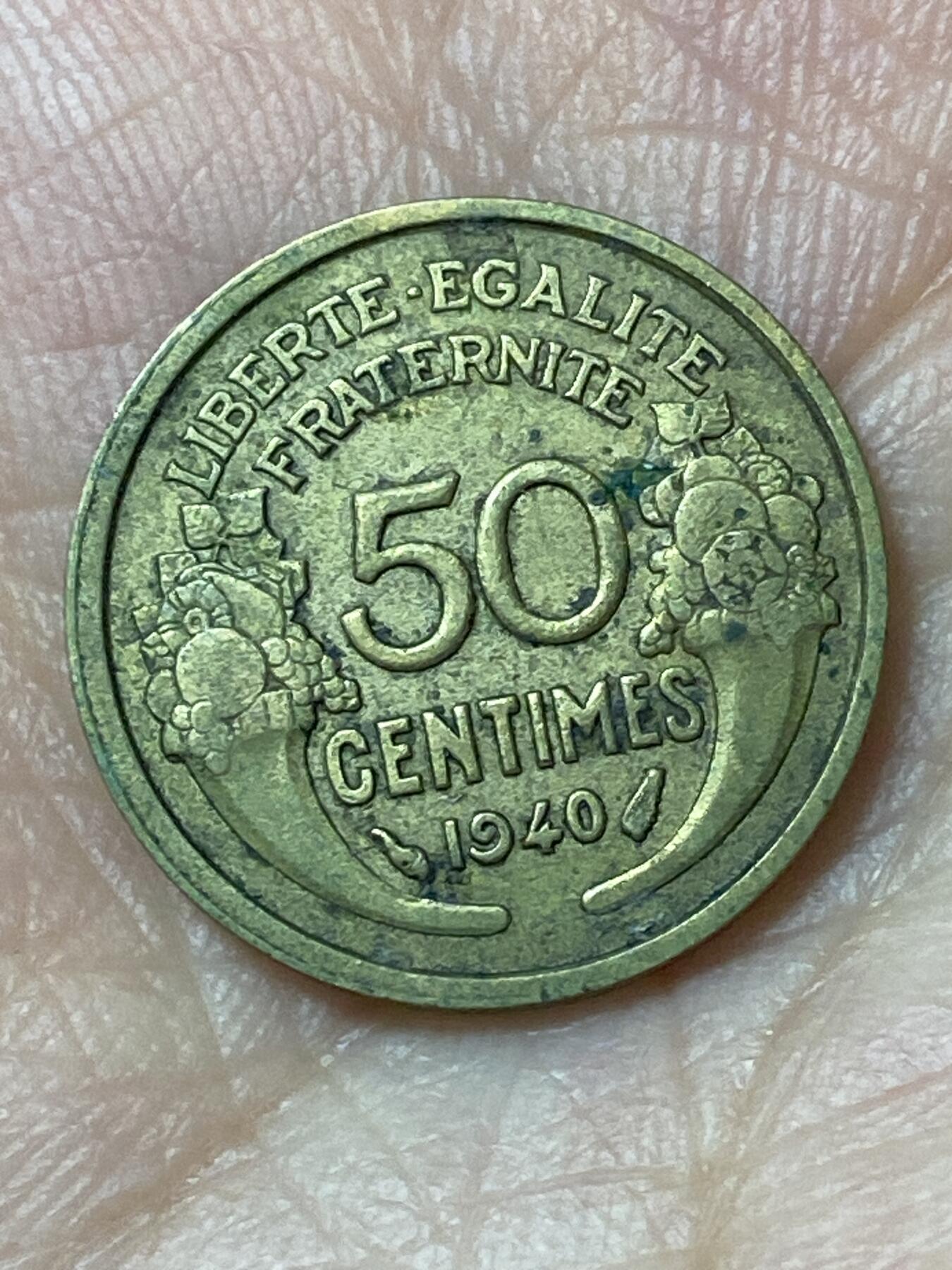 2026年第二十五场(总第一百九十四场）外国好品散币场(免佣金) 法兰西第三共和国1940年50生丁