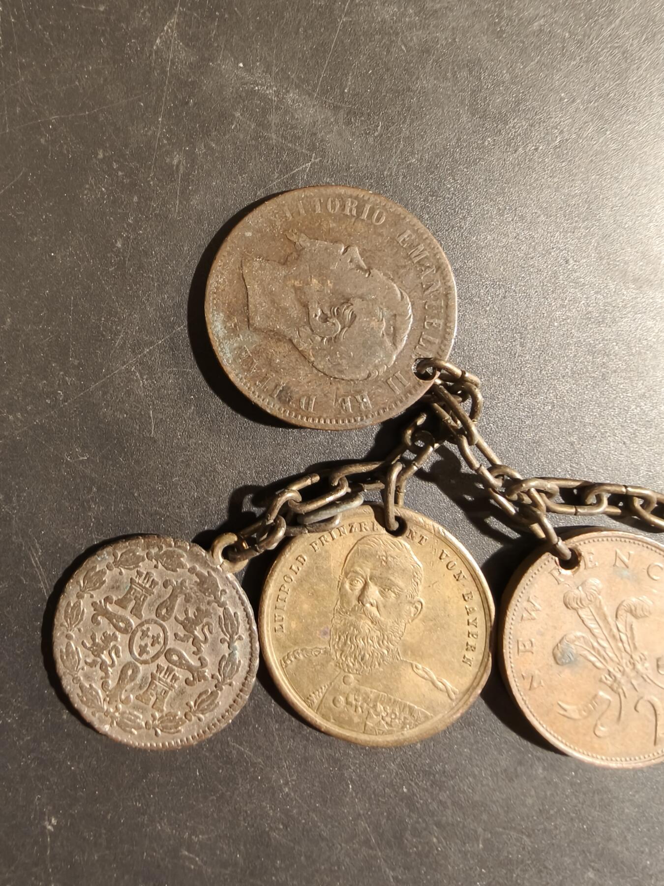 老王徽章第182期 英国、奥斯曼、意大利、德国等铜币串一组