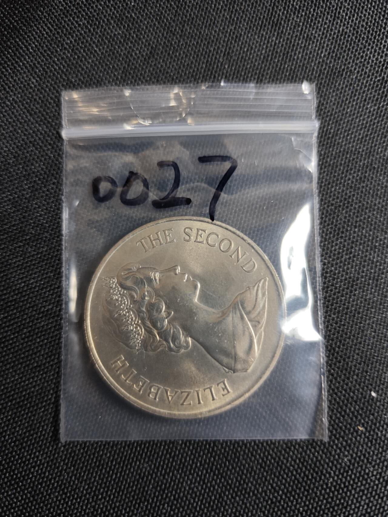 KK钱币收藏小铺  第400期  百期特拍（四拍之四）2月预留时间 周末发货  1970马恩岛无尾猫1克朗纪念币