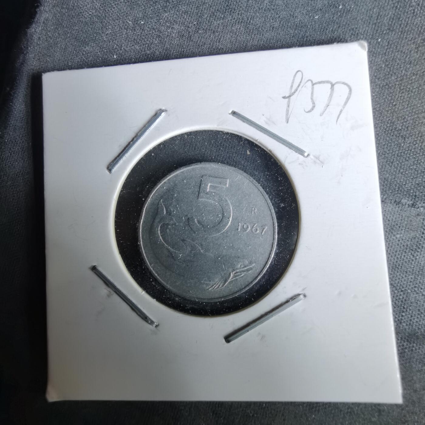 沼泽如烟--第993场 意大利1967年5里拉